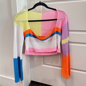 Colorful Crochet Women's Top